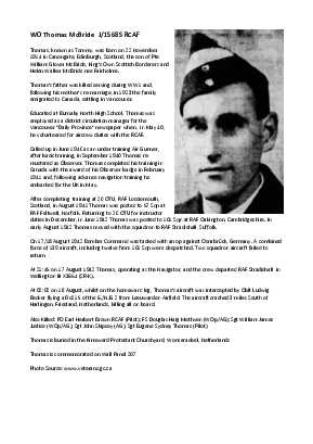 A preview of a PDF biography for McBride, Thomas